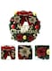 Large Christmas Wreath for Door or Wall, Garland Christmas Home Decoration (Red Ribbon 2)