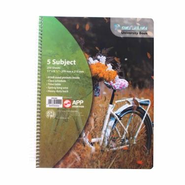 Sinarline 5 Subject Notebook 279 times 215mm 200 Sheets