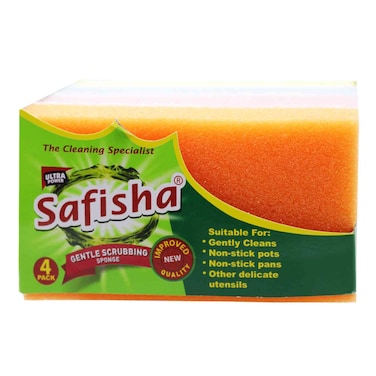 Safisha Gentle Scrubbing Sponge  4 pcs