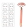 Generic-Rose Gold Beauty Bar Electric Jade Roller Facial Massager 2-In-1 Face Massage Tools for Skin Care Facial Skin Tightening Firming Lifting