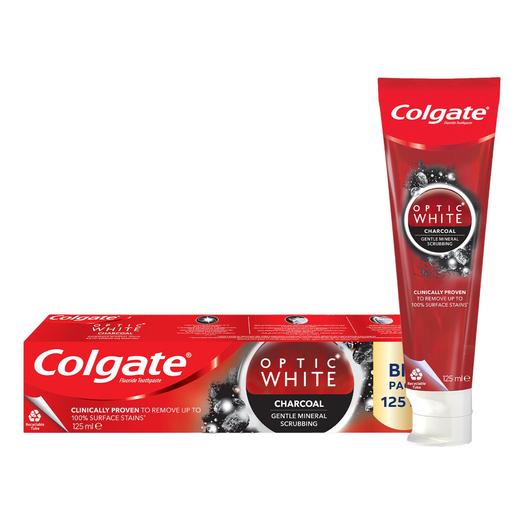 Colgate Optic White Charcoal Whitening Toothpaste 125ml