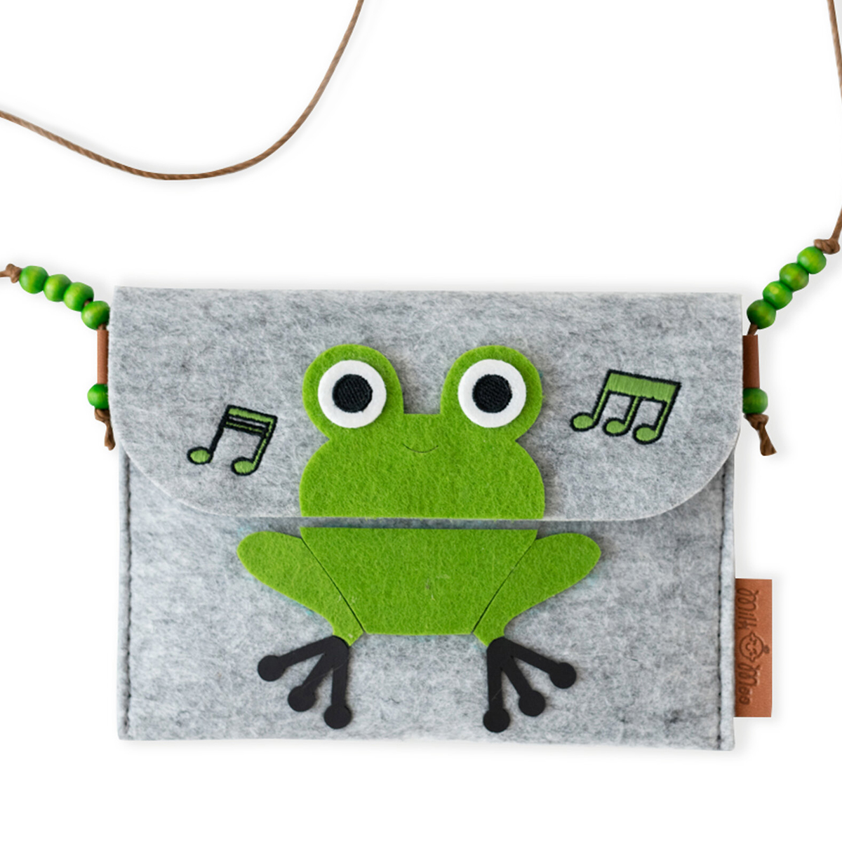 Milk&amp;Moo Cacha Frog Felt Fabric Shoulder Bag For Kids