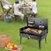 Outdoor Folding Charcoal BBQ Grill, Portable Box Type Barbecue Grill