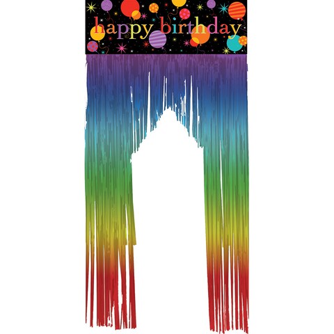 Life Is Great Door Fringe Foil 8ft X 3ft