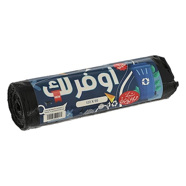 حسام للبلاستيك رول اكياس قمامة - 90 * 120 سم - 1 كجم