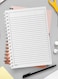 Lowha Spiral Notebook With 60 Sheets And Hard Paper Covers With Minimalist Dune Design, For Jotting Notes And Reminders, For Work, University, School