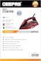 Geepas Digital Steam Iron, GSI7813, Dry And Steam Iron Box With Digital Temperature Control And Auto Shut Off Function, Suitable For All Kinds Of Fabric, Maroon - 2 Year Warranty