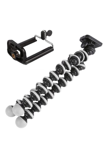 Generic - Octopus Shaped Flexible Tripod M Black/White