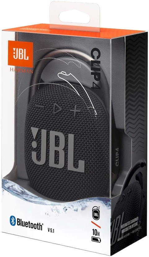 JBL CLIP 4 Ultra-portable Waterproof Speaker, Black