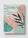 Lowha Spiral Notebook With 60 Sheets And Hard Paper Covers With Abstract Leaves Design, For Jotting Notes And Reminders, For Work, University, School