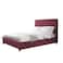 In House Las Palmas Velvet Bed Frame - Queen - 200x140 cm - Dark Pink