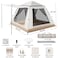 HEXAR&reg; Camping Tent 4 Person Automatic Instant Pop-Up Tent Lightweight Portable Tent Outdoor Camping Waterproof Windproof Camping Tent Removable Cover and Mesh Windows 2 Doors with Carry Bag
