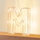 Golden Letter M Glowing with LED Lights 25cm