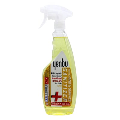 Yenbu Lemon Hand And Surface Sanitizer Spray 500ml