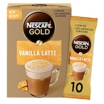 Buy Nescafe Gold Vanilla Latte Coffee Mix 18.5g Pack of 10 in UAE