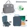 Eazy Kids Jumbo Bento Lunch Box w/ Lunch Bag and Thermos &amp; Dip Jar- Grey