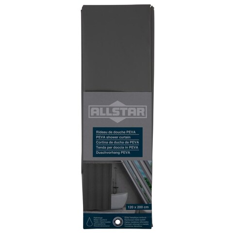 Allstar PEVA Shower Curtain (120 x 200 cm, Taupe)