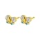 Caflon Fashion Sense Gold Plated Butterfly Rock Crystal Earring, 1Pc