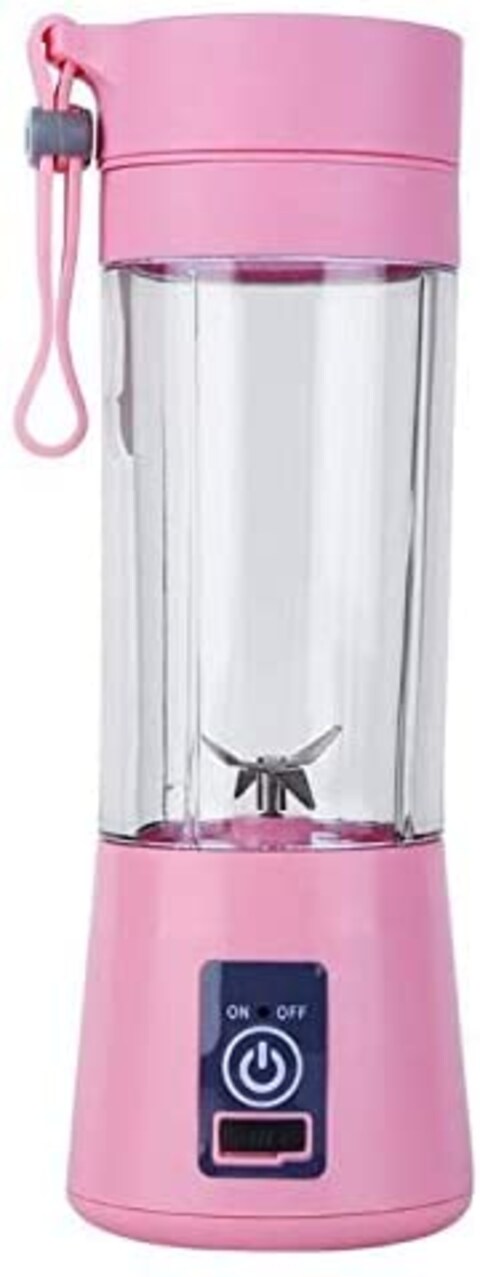 Generic Portable Handheld Juicer Blender Bottle, USB Electric Fruit Juicer, 4 Blades, 380ml
