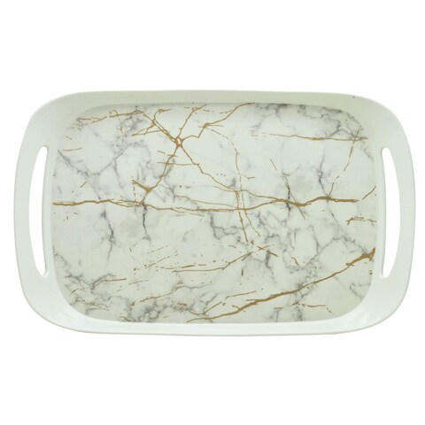 RK COMFORT TRAY LARGE WHITE STATIC GOLD, DWT1072WSG, 16.25&quot; x 10.25&quot;