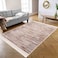 In House Velvet Turkish Rectangular Decorative Carpet - Light Beige - 180x120cm