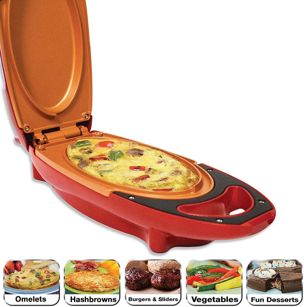 Buy Generic Red Copper Double-Coated 5 Minute Chef Skillet Electric ...