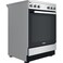 Whirlpool 60cm Freestanding Electric Cooker With 4 Radiant Plates, Inox, WS68V8KHX
