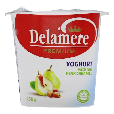 Delamere Premium Real Pear Caramel Yoghurt 250ml