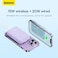 
Baseus 10000 mAh MagSafe Power Bank 10000mAh 15W Wireless Portable Charger PD 20W With USB-C Port Fast Charging for MagSafe Battery Pack for iPhone 15 Pro Max/iPhone 15/15 Plus/14/13/12 Series Purple