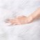 Generic Soft Faux Fur Wool Living Room Sofa Carpet White Round Area Rug Fluffy Sheepskin Mat Indoor Ultra Soft Fluffy Bedroom Floor Sofa Living Room, 60 * 60cm
