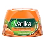 Buy Dabur Vatika Naturals Extreme Moisturizing Styling Hair Cream Green 140ml in UAE