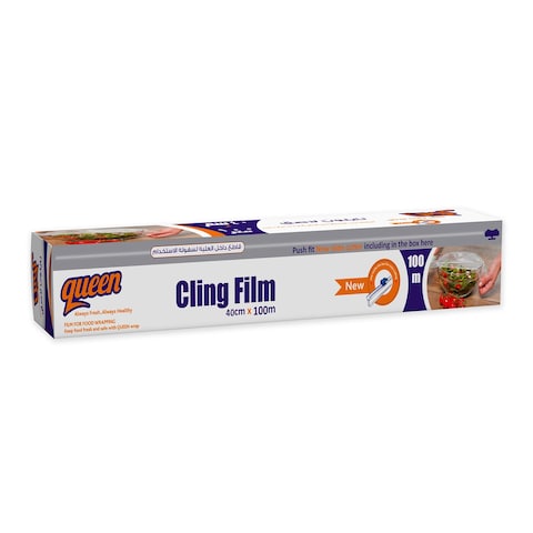 Queen Cling Film Food Wrap Roll, 40 cm - 100 Meter