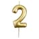 Metallic Numerical Candle Gold #2