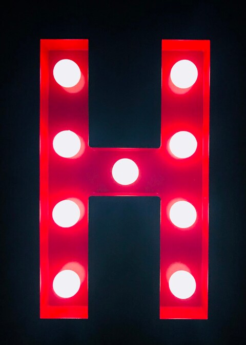 LED Marquee Letter Light Sign Wooden Red (H) 25cm