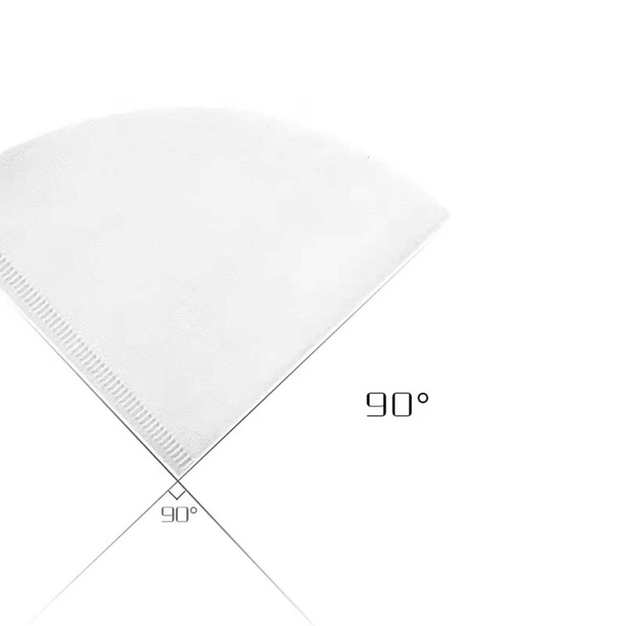 50-Piece Coffee Filter Paper Set White 130millimeter