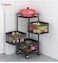 Multifunctional  organizer rotating  shelving ground multilayer corner rack basket storage rack 3 layers
