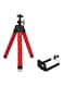 Generic - Flexible Mobile Phone Tripod 195x85x55millimeter Red/Black