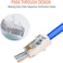 RJ45 Connector Cat6 Cat5e Cat5 Pass Through Shielded Ends 8P8C Ethernet Cable Crimp Connector 3u Modular Plug (20 Pcs)
