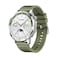 Huawei GT 4 Smartwatch Stainless Steel Case and Green Woven Band, 46mm