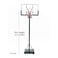 YALLA HomeGym Adjustable Height 7.5 to 10ft Portable Basketball Hoop, 44 Inch Backboard