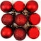 Christmas Balls Shiny Matt Glitter Red 3cm 36Ct