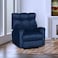 In House Velvet Rocking &amp; Rotating Recliner Chair - Dark Blue - AB011