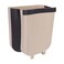 ALISSA-Kitchen Cabinet Door Plastic Hanging Trash Can Waste Bin Garbage Box Folding Desktop Storage Trash Can Storage Holder, Brown