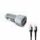 mpBLBERRI BLB-C202 43W PD Car Charger,USB-C to Lightning Cable, Silver &amp; Black