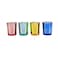 Bright Coloured Glass Candle Holders - 1pc
