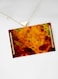 Lowha Decorative Acrylic Serving Tray With Gold Metal Handles And Fire Pattern Design 20x30 cm