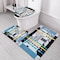 3 PCS Set Of Non Slip Bathroom Rug Made With Soft Material  Which Fit Around Most Toilets With Beautiful Design.