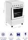 Super General 50x50 cm Freestanding 4 Hot Plate Electric Cooker, White, SGC5041BS