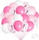 Party Time 24-Pieces 12 inches Pink, Light Pink and White Latex Balloon &amp; Confetti Balloons Balloons Set with Ribbon Roll For Mother's Day, Baby Shower, Bridal Shower, Wedding D&eacute;cor &amp; Birthday Party D