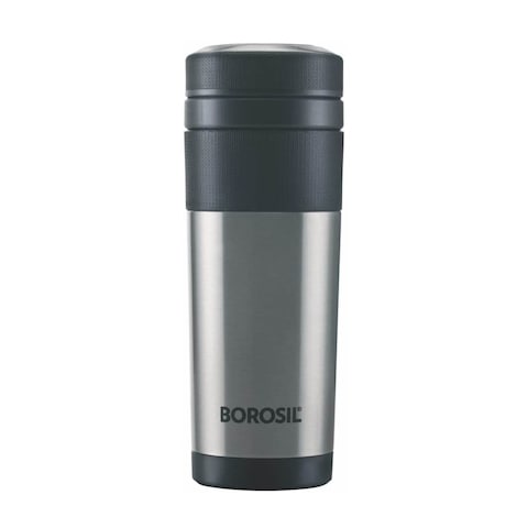 BOROSIL VACUUM TRAVELMATE MUG, BT350SSB109, 350ML